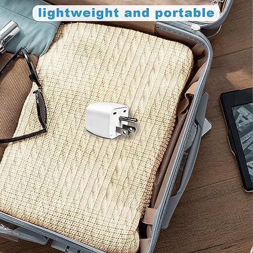 【2 Pièces】 Adaptateur Prise USA, Adaptateur Voyage Accessoires, FR 2 Broches vers US 3 Broches Adaptateur Prise Canada, Mexique, Thaïlande Type B (Noir)