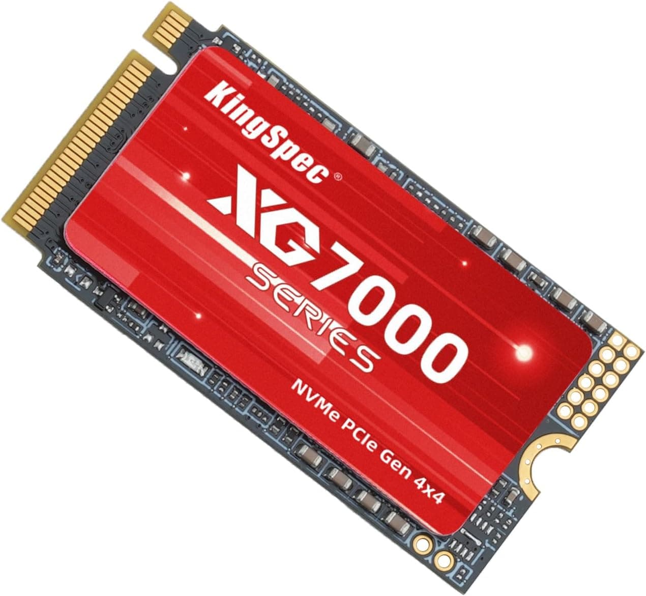 KingSpec 2To SSD PCIe 4.0 M.2 2242 - Vitesses de Lecture jusqu'à 7200 Mo/s, SSD NVMe Internal 3D NAND Flash, Compatible avec Legion Go, Laptops et PC