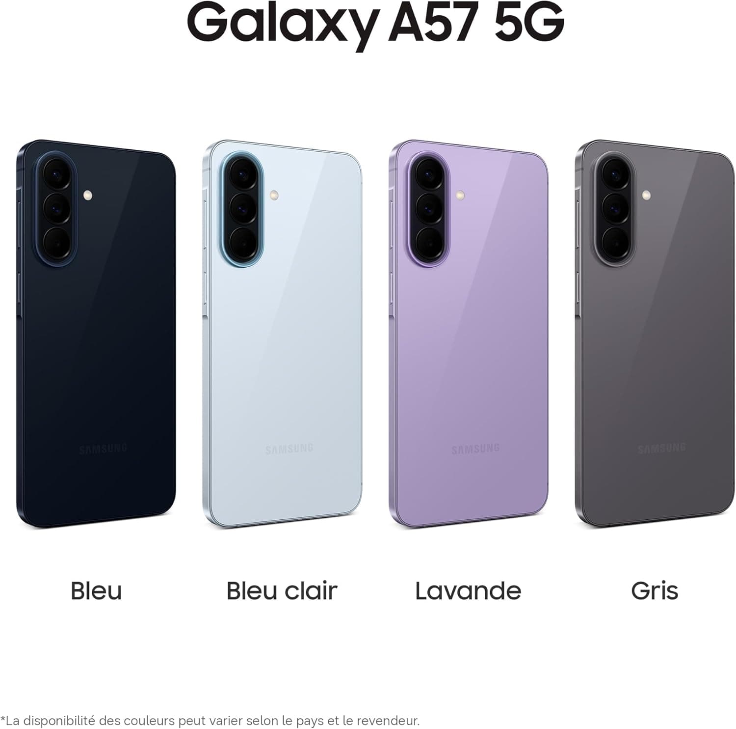 Samsung Galaxy A57 5G, Smartphone Android 5G avec l'IA Accessible à Tous, 256 Go, RAM 8 Go, Chargeur Secteur Rapide 25W Inclus, Smartphone déverrouillé, Bleu, Version FR