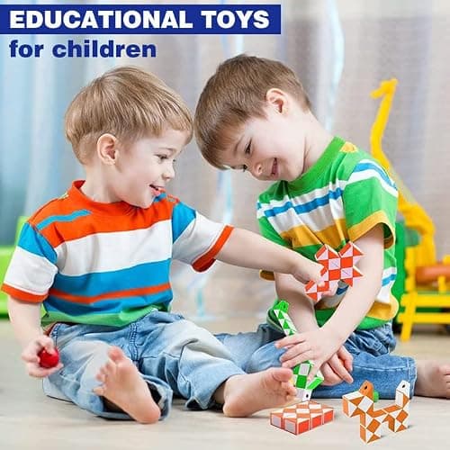 Serpent Magique 28 PièCes Serpent Magiques Magie Serpent Twist Magic Snakes Cube Snake Puzzle Cube Puzzle Mini Magic Snake Fete Anniversaire Enfant Jouet Twist Puzzle Toys Cadeau Anniversaire Enfant