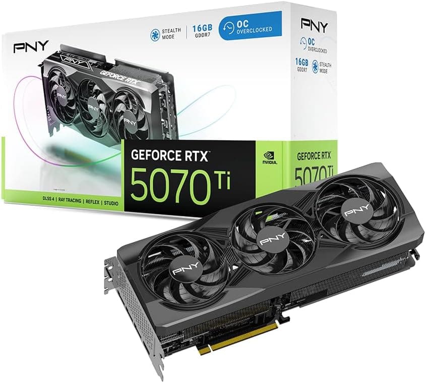 PNY Carte Graphique GeForce RTXTM 5070Ti 16Go OC Triple Fan DLSS 4