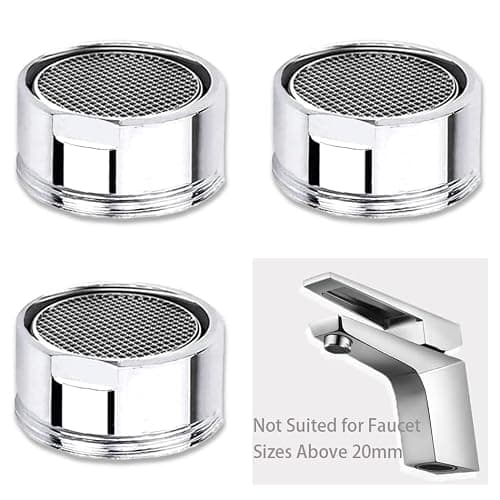 Mousseur Robinet M20, 3 Pièces Aerateur Robinet Economie D'eau Avec Filtre en Acier Inoxydable, Aérateur de Filtre a Eau Robinet(20mm Filetage mâle)