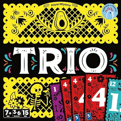 Asmodee - TRIO - Jeu de Cartes Made in France - Récompensé As d'Or 2024 - Jeux de Société pour Famille et Enfants dès 7 Ans - 3 à 6 Joueurs - 15 Min - Version française - Cocktail Games