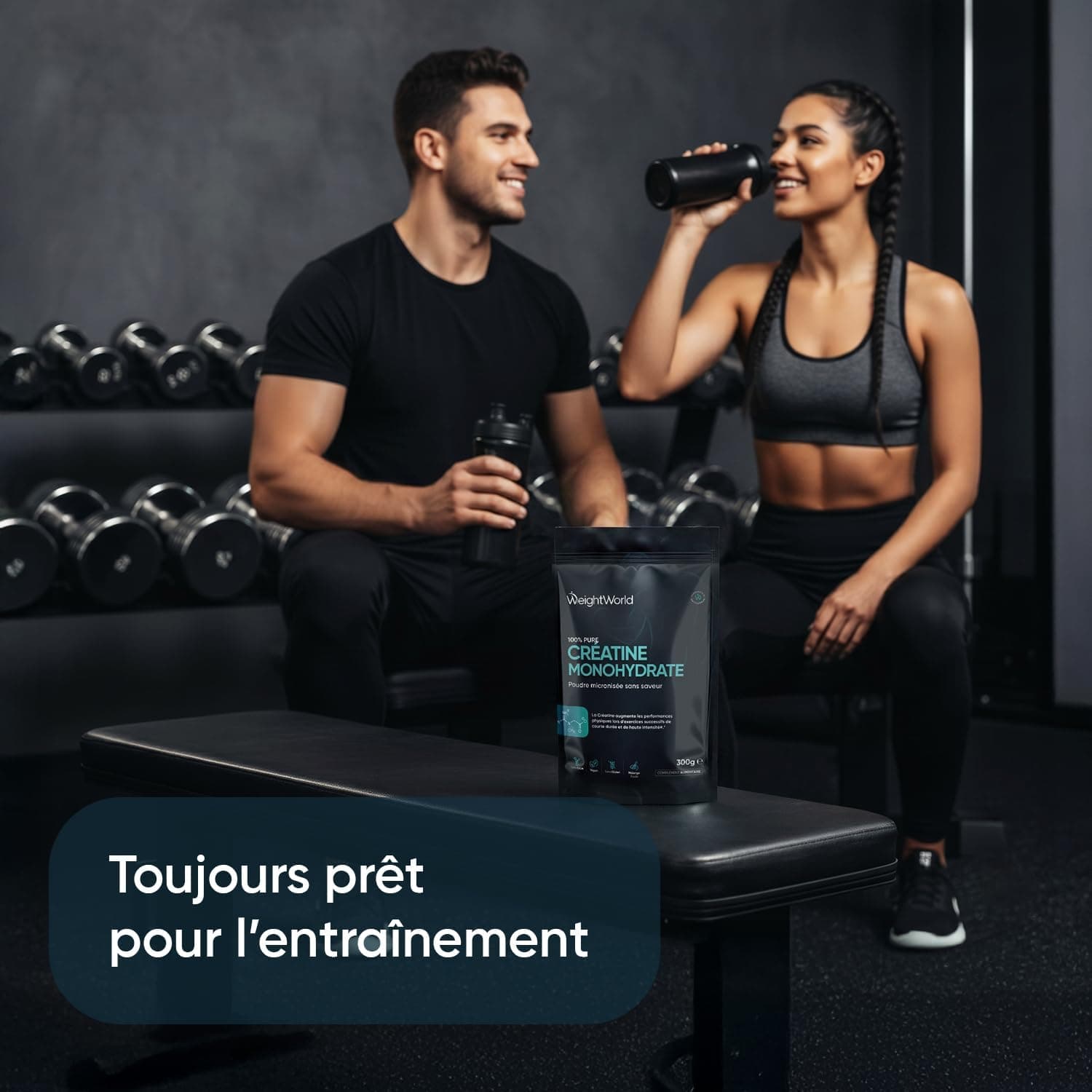 Creatine Monohydrate Poudre Pure Micronisée 300g - Creatine Pure sans Goût