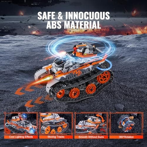 VEVOR Jouets de Construction STEM 5 en 1, Kit de Construction Voiture RC Robot Télécommandé, 554 Pièces, Contrôle par Application, Cadeau pour Création Enfants, Garçons, Filles, Âgés de 6 Ans et Plus