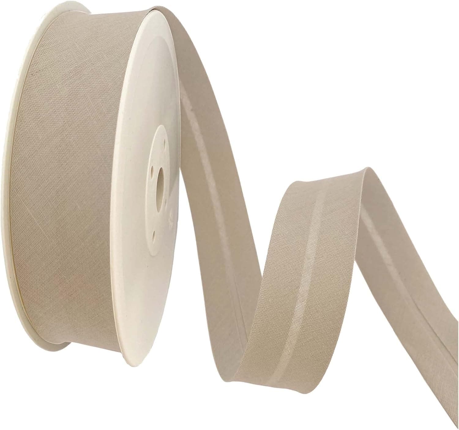 TEXTEX = Biais de 20mm de Large. 50% Coton et 50% Polyester. Pièce de 10m - (Beige)