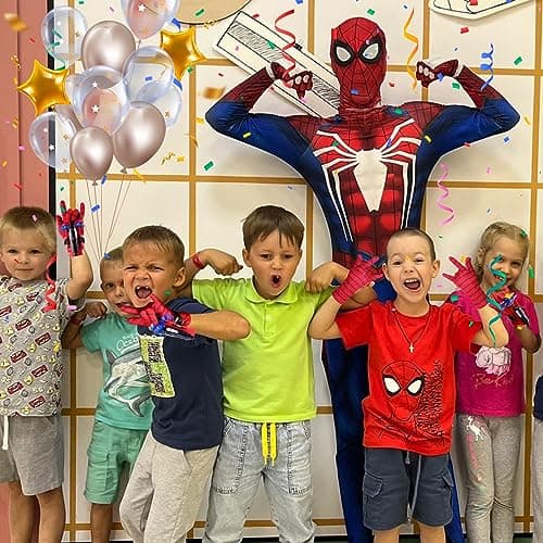 Lot de 2 Gant de Lanceur Spider, Spider Launcher Gant de Cosplay en Plastique Gant Spider Enfant Lanceur Toile Jouet de Poignet Lanceur de héros Lanceur d'araignée Jouets éducatifs pour Enfants