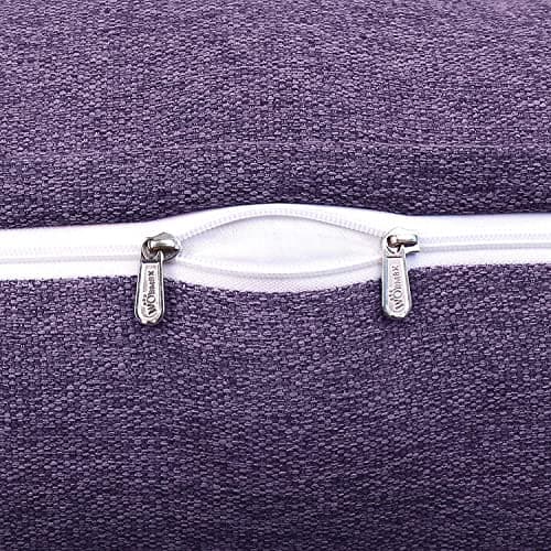 Rucener Coussins Triangulaires Gros Coussin Dossier Canapé Oreiller de Lecture Les Gros Coussin de Canapé Coussin Tete de Lit A Une Variété D'utilisations Violet 200 CM