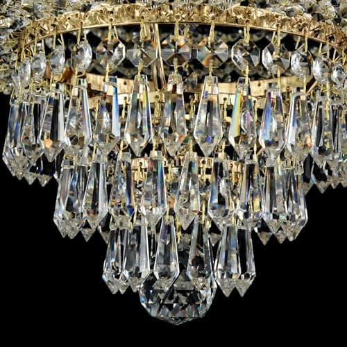 MAYTONI DECORATIVE LIGHTING Lustre Plafonnier en Cristal Brillant Chic Empire 6 Lumières, ecxl. E27, 60W, 220v