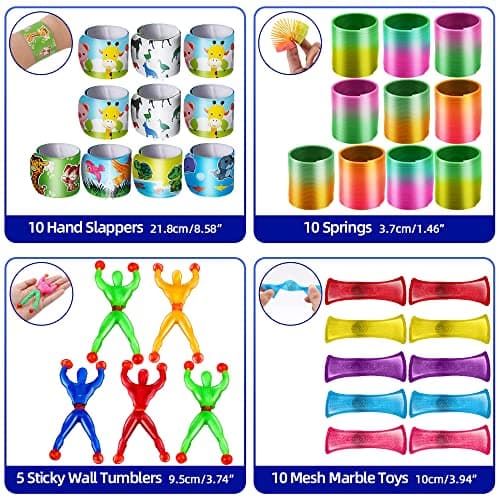 AmyBenton Pinata Anniversaire Garcon Fille, 200pcs Petits Cadeaux Anniversaire Enfants Invites, Assortiment Jouets Anniversaire, Récompenses de Classe Scolaire, Prix du Carnaval