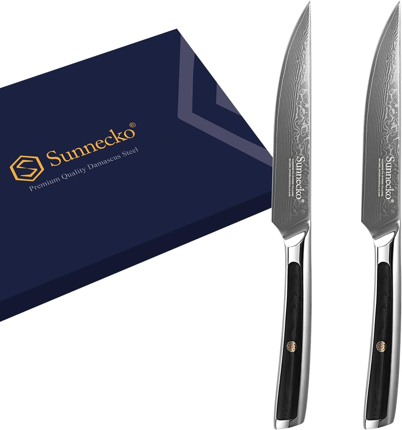 Sunnecko Set Couteau Cuisine Viande 13cm