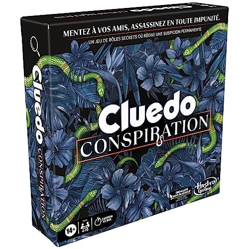 Hasbro Gaming Cluedo Conspiration, Jeu de Mystère, Jeux de Société pour Ados et Adultes, 4 à 10 Joueurs, Jeu d'Enquête et d'Énigme Multijoueur avec Rôles Secrets, Cadeau de Noël