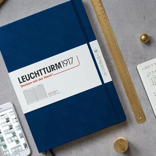LEUCHTTURM1917 367255 Carnet de notes Medium (A5), Couverture rigide, 251 pages numérotées, Forest Green, pointillé