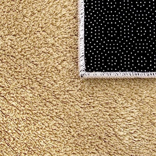 Paco Home Tapis Moderne Doux Salon À Poils Courts Lavable Fluffy Uni Effet Fourrure Intemporel Élégant Antidérapant Facile À Entretenir, Dimension:60x100 cm, Couleur:Beige