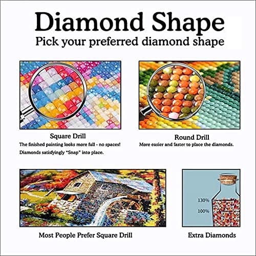 Lehaha Diamond Painting Personnalisé Photo,5d Diamant Painting Personnaliser Broderie Diamant Peinture Kit Full Drill Custom Diamond Painting Adulte Enfant Chat Paysage(Diamond Rond,30 x 40 cm)
