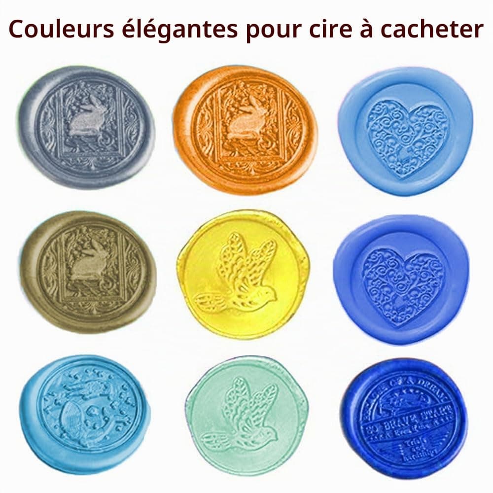 15 couleurs de perles de scellement en cire avec 390PCS perles de scellement en cire, la cire de scellement d'enveloppes