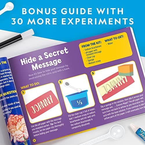 National Geographic Science Magic Kit - Kit Scientifique pour Enfants avec 50 Expériences Uniques et Tours de Magie, Ensemble de Chimie et Projet STEM, Un Excellent Cadeau pour Garçons et Filles