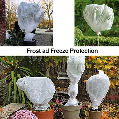 Muzhira 17g/m2 2m x 5m Non-tissée de Protection Hivernale, Polaire de Protection Contre Gel des Plantes for Protection Antigel Perméable, Coupe-Vent, Froid, Chaud et Anti-Insectes