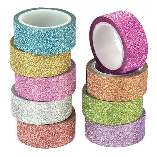 Baker Ross Rubans pailletés (Lot de 10) - Matériel créatif pour enfants et adultes