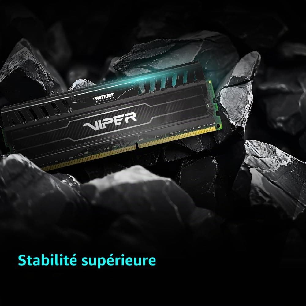 Patriot Memory Viper 3 Black Mamba DDR3 1600 16GB (2x8Go) C9 Kit de Mémoire Haute Performance XMP 1.3 Noir PV316G160C9K
