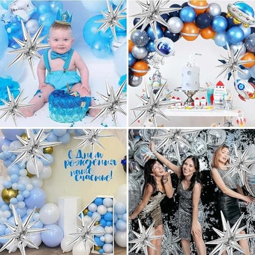 Disco Ballons, 8 Pièces Ballons en Aluminium Disco, Foil Ballons Disco, Ballon Disco Party, Décorations de Fête Disco, pour Fête de Danse Disco Fête d'Anniversaire Mariage Baby Shower