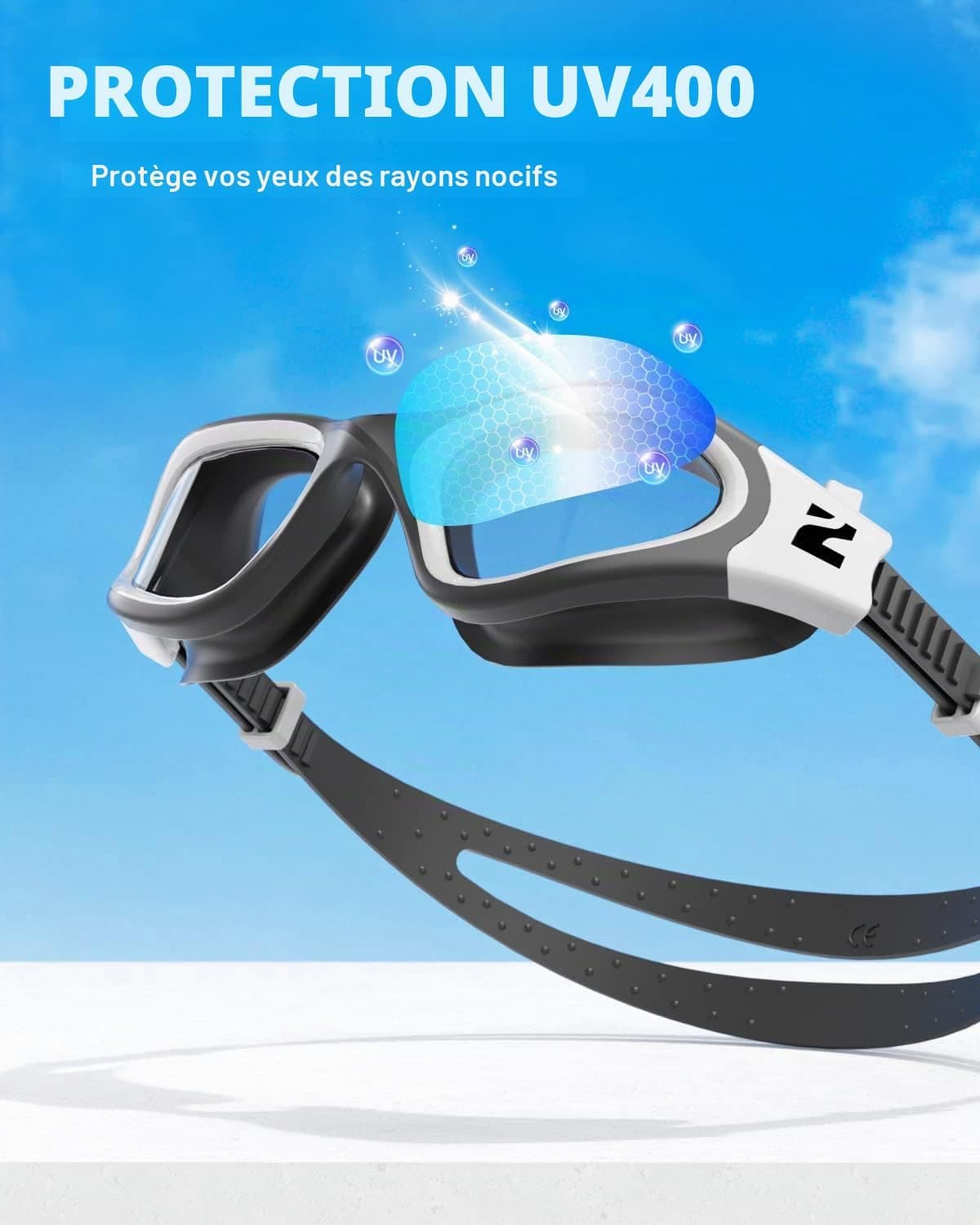 ZIONOR G1SE lunettes de natation pour hommes et femmes avec protection UV, anti-buée, confort, lunettes de natation professionnelles
