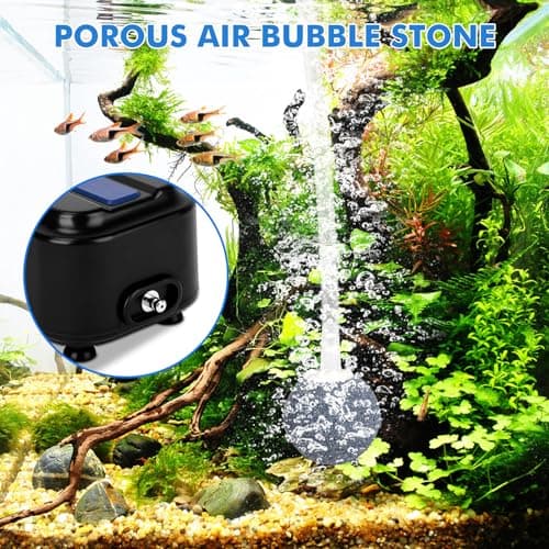 fishkeeper Pompe à air d'aquarium silencieuse, Pompe à air Monobloc 2,5W pour Aquarium de 220L sous, débit d'air 150LPH