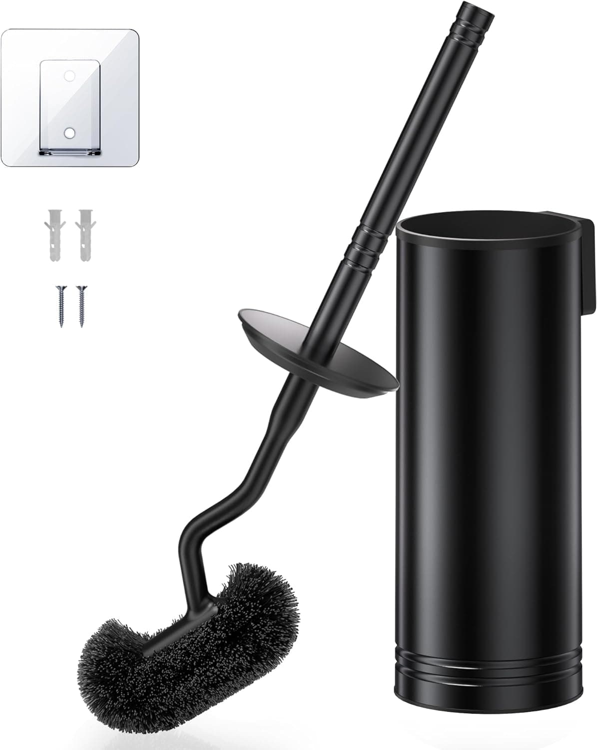 HAMITOR Brosse Toilettes WC INOX, Murale Nettoyage Profond sous Rebord
