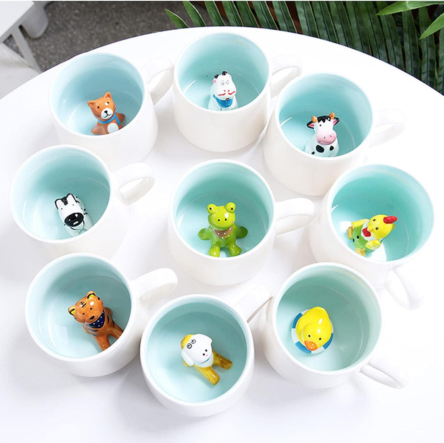 Arawat Mug Rana 3d Animale Regali Con Figura Di Rana All'Interno 350 Ml Tazza Da Tè Con Cucchiaio Sottobicchiere Carino Caffè Tè Tazza Rana Regalo Di Compleanno Per Fidanzati Ragazzi Donne Uomini