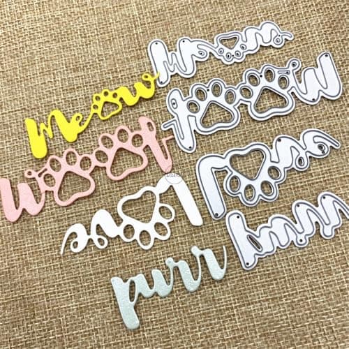 DzIxY Matrices de découpe en métal en forme de patte de chien pour timbres transparents et matrices de découpe en métal pour la fabrication de cartes, le scrapbooking, les fournitures en papier, les