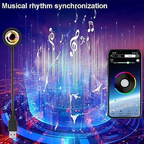 KAVAVO Smart APP 16M couleurs coucher de soleil lampe projecteur LED décoration de la maison photographie fond veilleuse (1 PCS)
