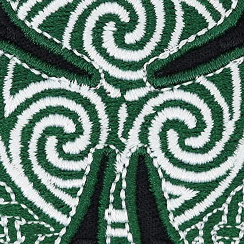 Écusson trèfle celtique brodé | Patch du trèfle celtique avec nœud celtique à thermocoller/coudre | 65x65mm