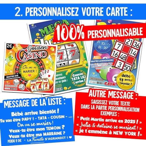 Annonce Grossesse (Carte à gratter Annonce Grossesse Mariage...)