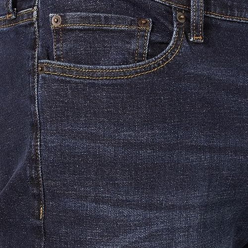 Amazon Essentials Jean Slim - couleurs abandonnées Homme, Bleu Foncé Vintage, 33W / 32L