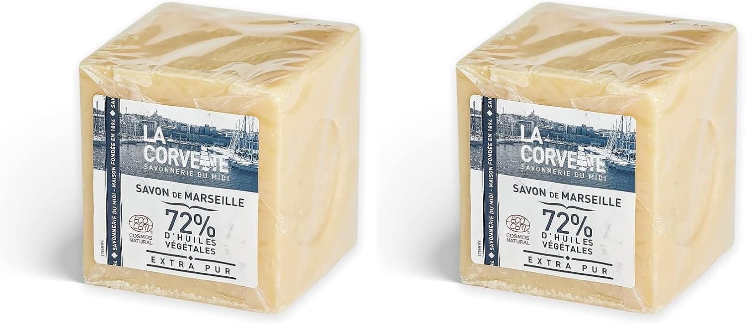 Cube de Savon de Marseille Extra Pur - Film - 500g - COSMOS NATURAL (Lot de 2)