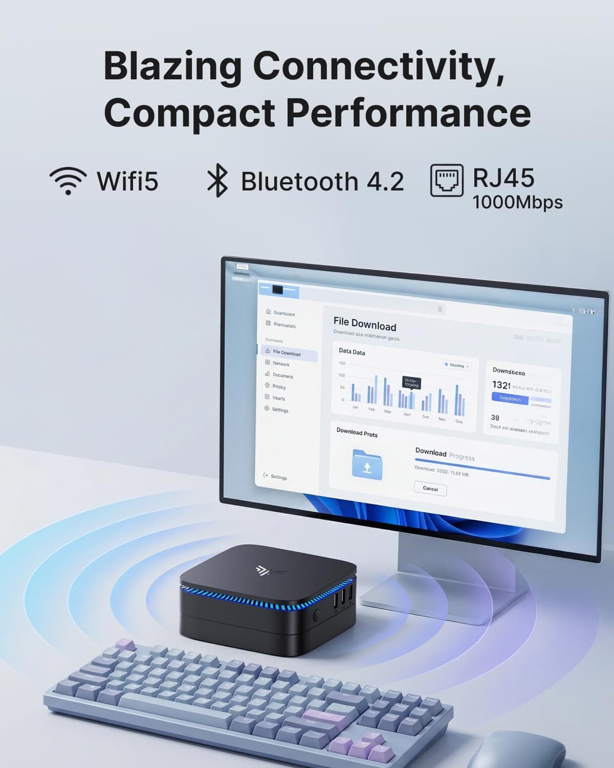 NiPoGi AK1 Plus Mini PC Ιntel N5030 12 Go RAM 256 Go SSD