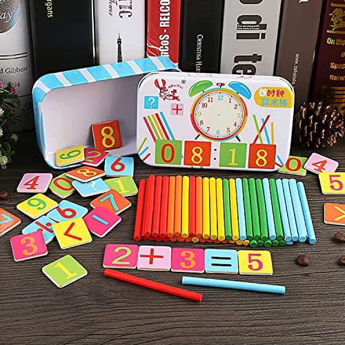 Table de Multiplication en Bois,Numéros Consécutifs en Bois,Bébé Blocs Puzzle Multiplication,Jouet de Table de Multiplication,Table de Multiplication en Bois,Jouets en Bois pour Apprends à Compter