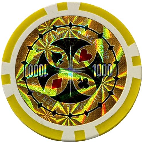 GAMES PLANET Set de Poker avec 1000 jetons Laser, 2 valises de Poker, Silver