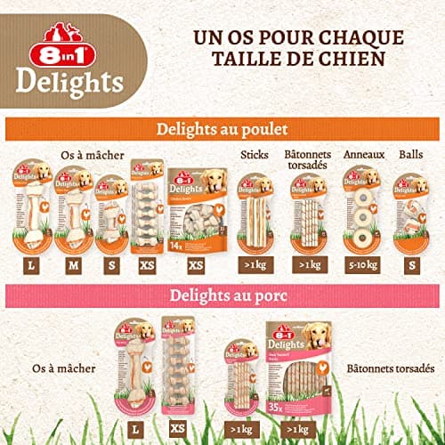 8in1 Delights Twisted Sticks Bœuf 35 Bâtonnets
