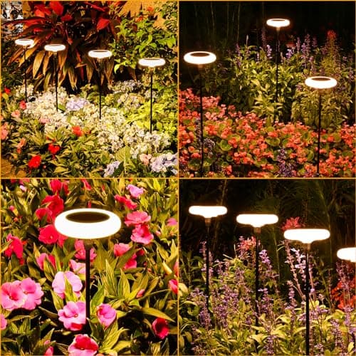 Carastek Lampe Solaire Exterieur 4 Pièces Blanc Chaud Lampe Solaire LED Extérieur Jardin IP65 Étanche Lampes de Jardin avec Extra brillantes 34 lumens pour Passerelle,Balcon, Decoration de Fête