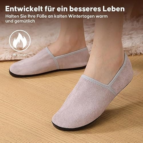 KOWAYI Chaussons Femme Homme avec Mémoire Foam Pantoufles Slip On Chaussons fermés Chaussons antidérapants Confortables Slippers Unisexe-HUIQIAN-44/45