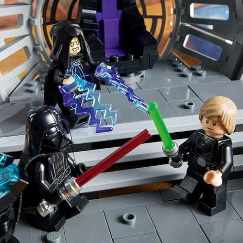 LEGO Star Wars Diorama de la Salle du Trône de l’Empereur - Maquette à Construire - Retour du Jedi 40e Anniversaire avec Minifigurines des Personnages culte Luke Skywalker et Dark Vador 75352