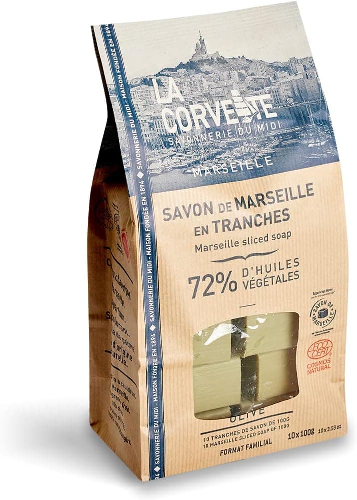 La Corvette Savon de Marseille Olive en Vrac, 10 x 100 g