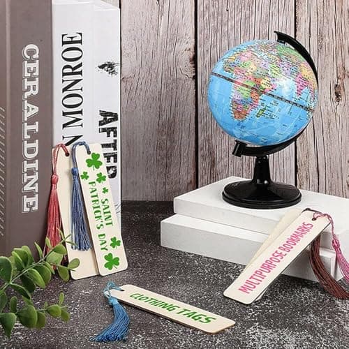 Lot de 50 étiquettes rectangulaires en bois brut avec trou pour le nom de la bouteille de vin - Pour loisirs créatifs - Pour fête de mariage, Noël, projets de bricolage