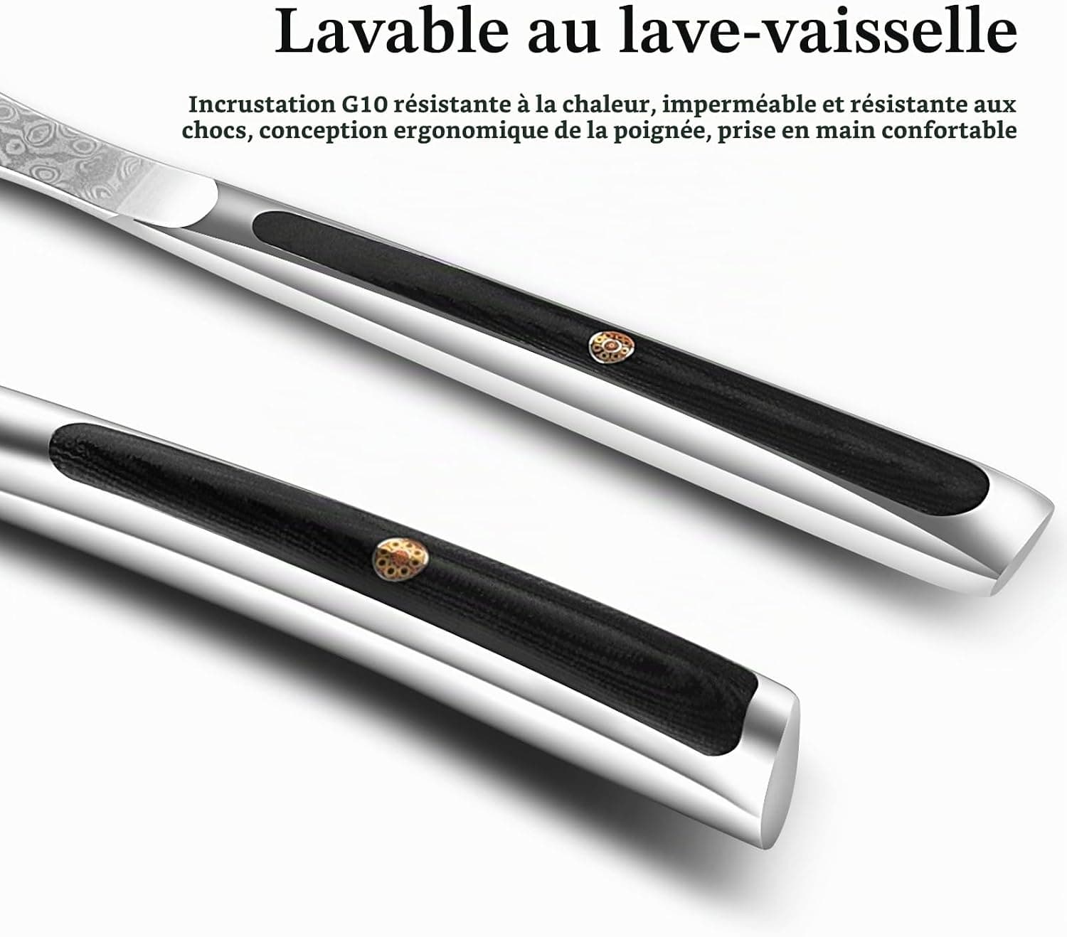 Sunnecko Set Couteau Cuisine Viande 13cm