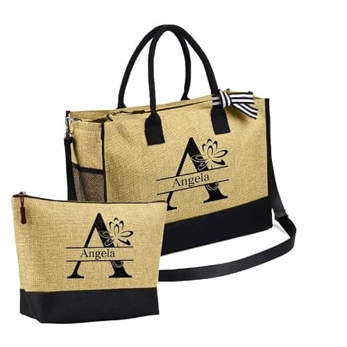 Personnalisé Sac à Main Sac Fourre Tout Grand Sac à Provisions Nom Naissance Fleurs Sac à Bandoulière Avec Fermeture éclair Cadeaux Pour Mère Noël Anniversaire Fête Des Mères (style 5)