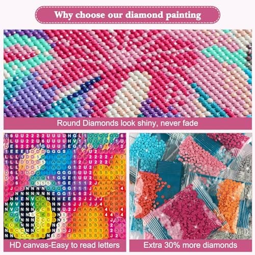 DAERLE Chat coloré Peinture Diamant, 5D Diamond Painting Complet Chat, Diamant Strass Point de Croix Cristal Painting Diamant Kit Enfants Animal Painting pour Murale Décoration 30x40cm