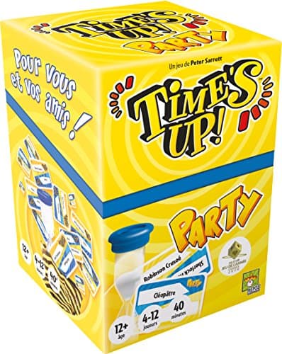 Asmodee - TIME'S UP! : Party - Version Jaune - En Français - Jeu de Société d'Ambiance - Jeu de Cartes Familial et Pour Enfants dès 12 ans - Jeu de Rapidité - 4 à 12 Joueurs - 40 Minutes