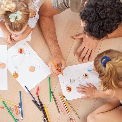 60 Pièces Porte-Clés en Bois Rond Vierge - Kit de Bricolage Pour Gravure et Cadeaux