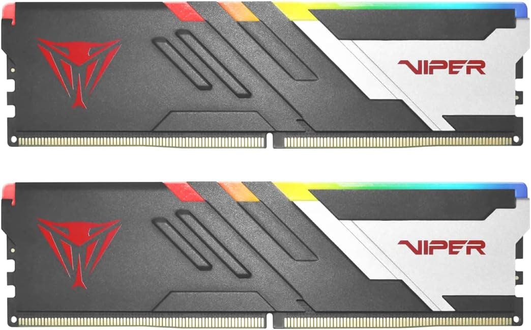 Patriot Viper Venom RGB DDR5 RAM 32 Go (2X16 Go) 6000MT/s CL30 UDIMM Desktop Gaming Memory Kit - PVVR532G600C30K